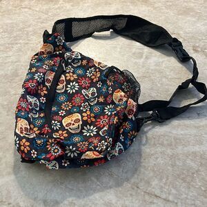 Day of the Dead Skull Sling Bag